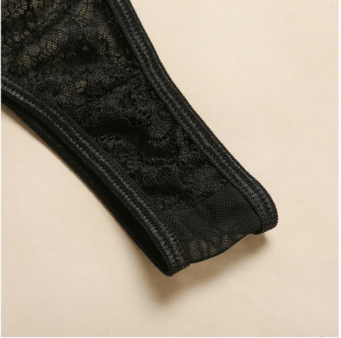 Women Lingerie Set with Garter Belts Sexy Bra and Panty Set Lace Teddy Bodysuit
