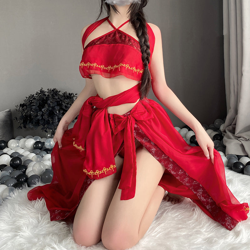 Silk Made Chinese Traditional Wedding Dress Lingerie