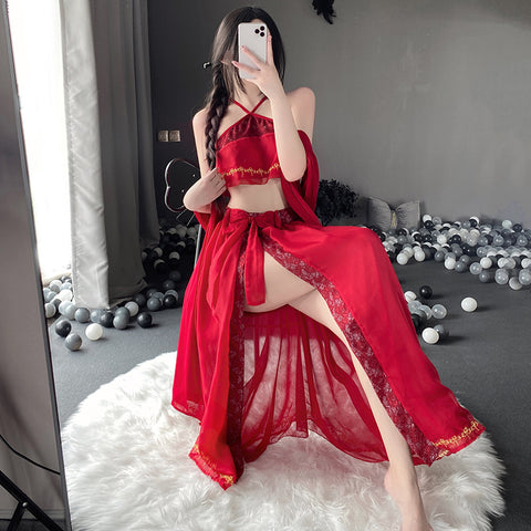 Silk Made Chinese Traditional Wedding Dress Lingerie