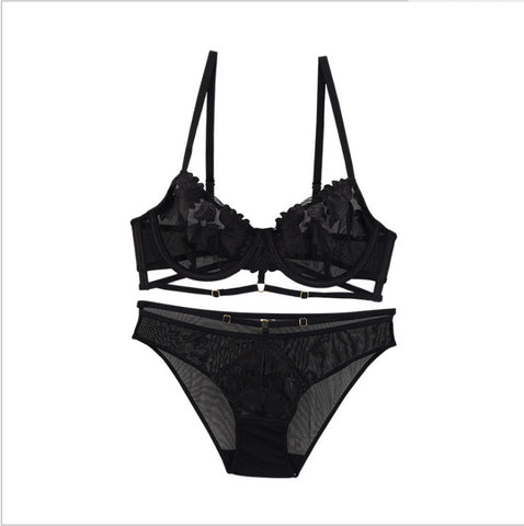 Knit Crossband Bra Set