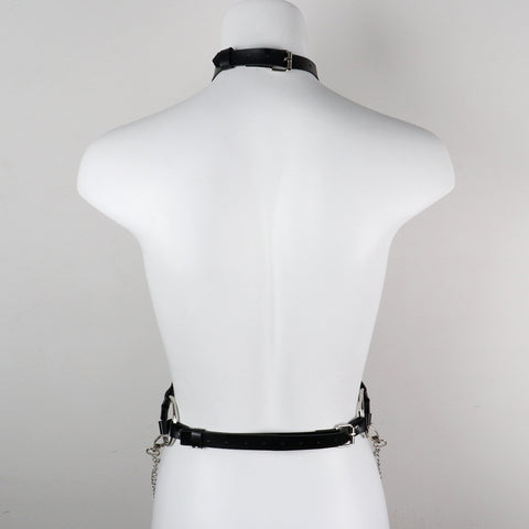 Fetish Body Harness Torso Metal Chain