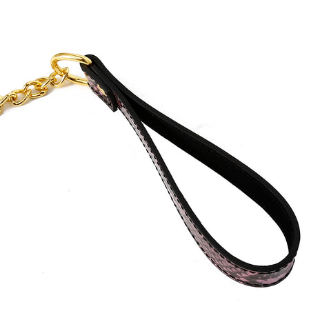 Handmade Snakeskin Lockable Choker With Leash