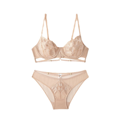 Knit Crossband Bra Set
