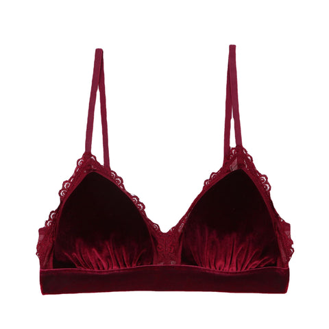 Velvet Soft and Comfortable Deep V Bra Set