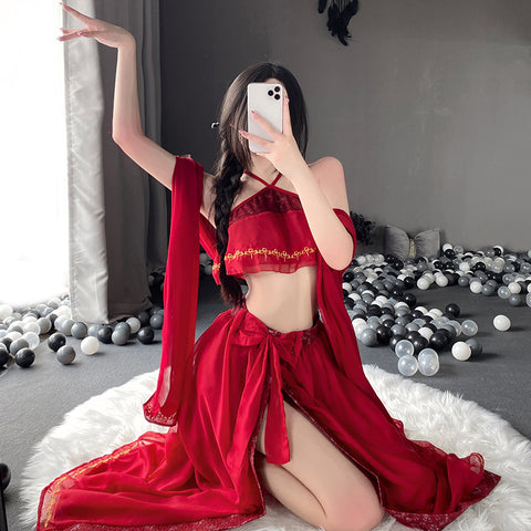 Silk Made Chinese Traditional Wedding Dress Lingerie
