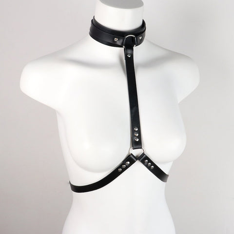Leather Rivet Chest Harness